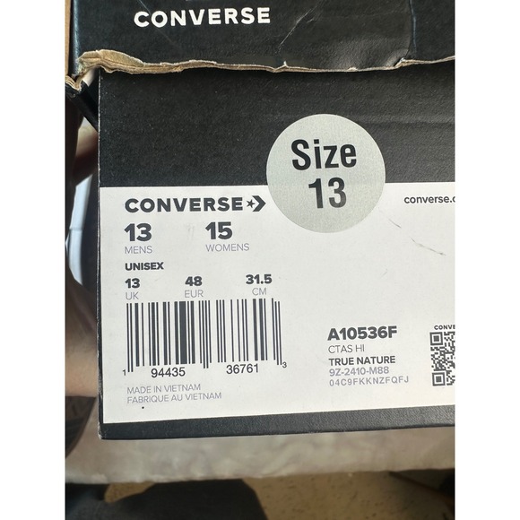 Converse Chuck Taylor All Star Sneakers Men 13 True Nature High Top A10536F NEW - Picture 4 of 11